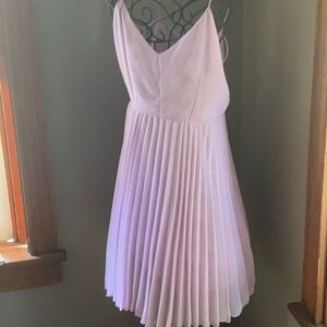 ASOS Pleated Pastel Purple V-Neck Tie-Back Fairycore Spring/ Summer Dress Sz. 4